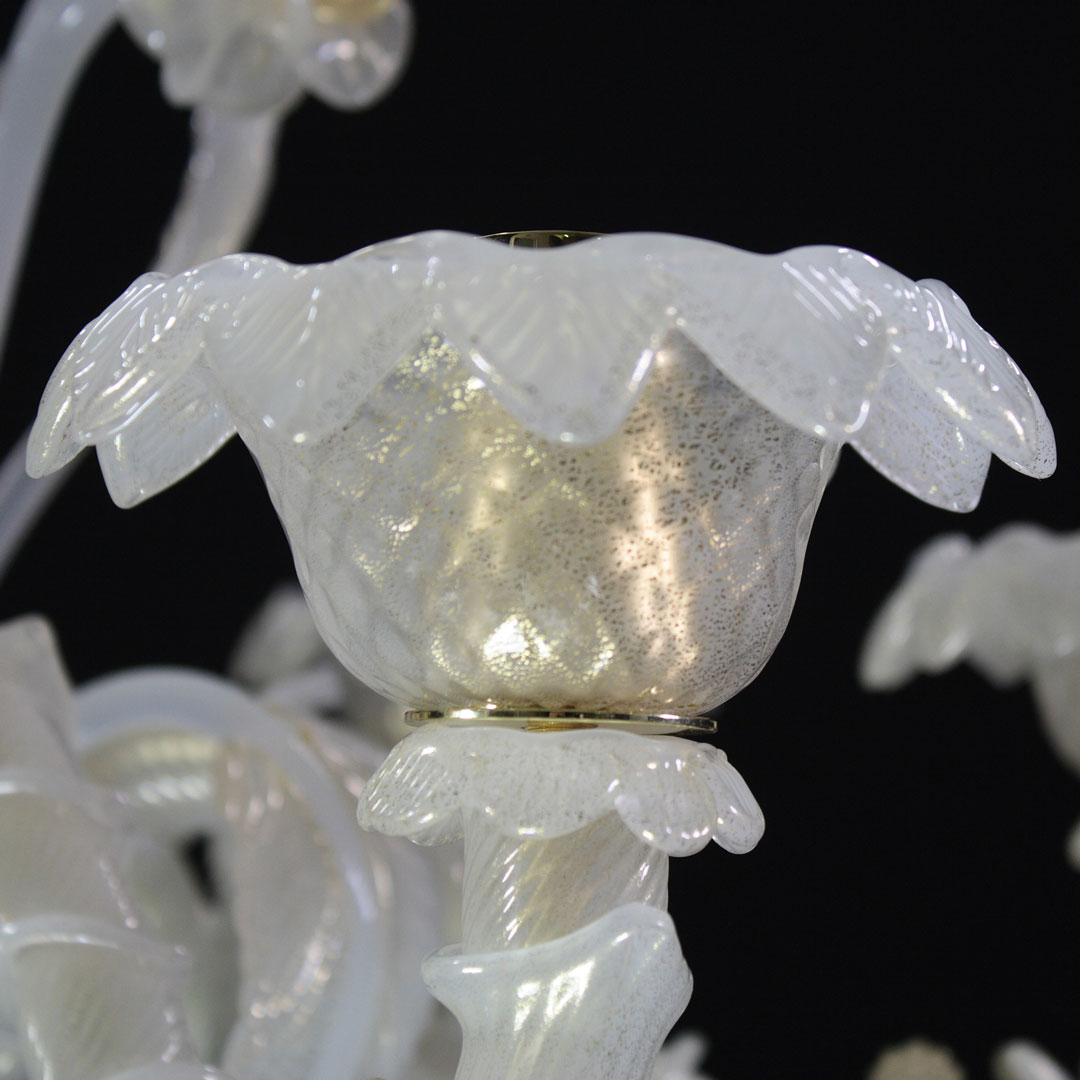 4194 ORIGINALMURANOGLASS Люстра Amurianum белая на 6 лампочек - муранское стекло OMG  см CLASSICO - Вид №1