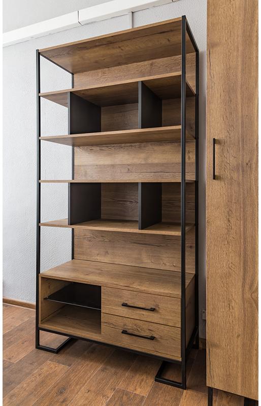 1808 Стеллаж Loft Дуб табак R-HOME 4009290H_Табак+40092902H_Табак - Вид №6