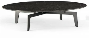 Poliform Низкий круглый журнальный столик из дуба Tribeca