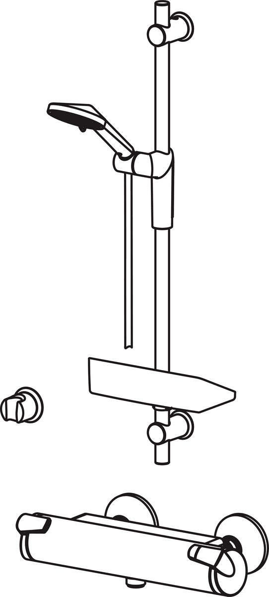 Oras 7169U Cмеситель для душа с душевым комплектом 7169U Optima Хром  - Вид №1