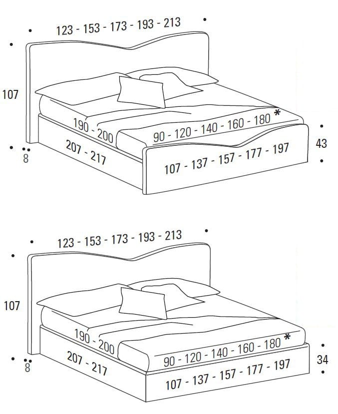 Двуспальная кровать для хранения ткани с мягким изголовьем Felis Bedstories ARCH-00026283 - Вид №4