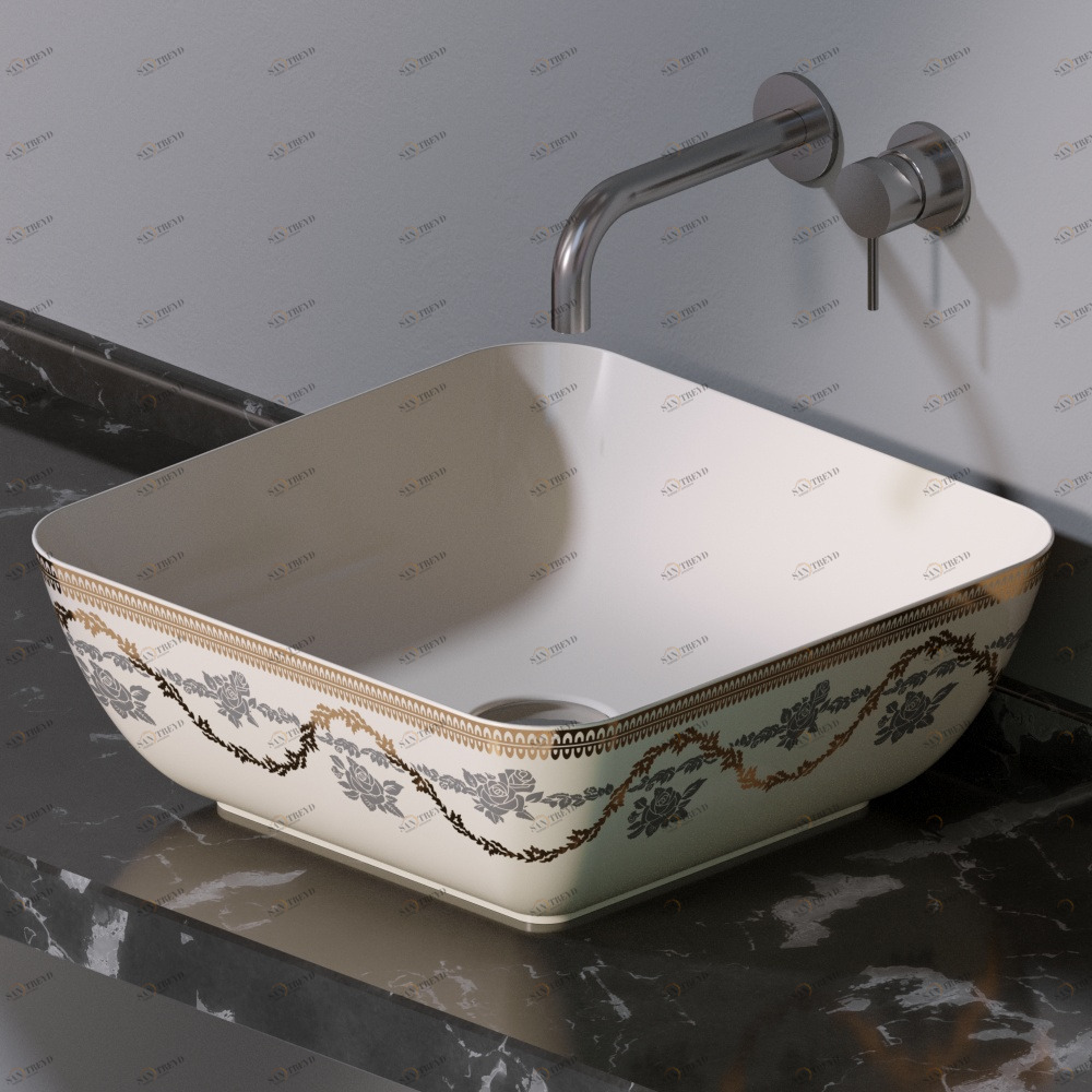 L602469G Накладная раковина на столешницу  прямоугольная A. e T. Italia ELITE AeT ITALIA