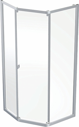 4983012809 Душевая стенка IDO Showerama 8-3 для пятиугольного душа, 800x900 мм  - Вид №2