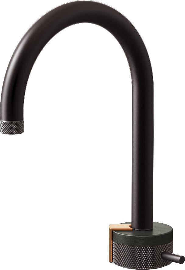 E-11502-R1BOX-L2BRG-GM Однорычажный прогрессивный смеситель для раковины - излив 16см GRAFF MOD+