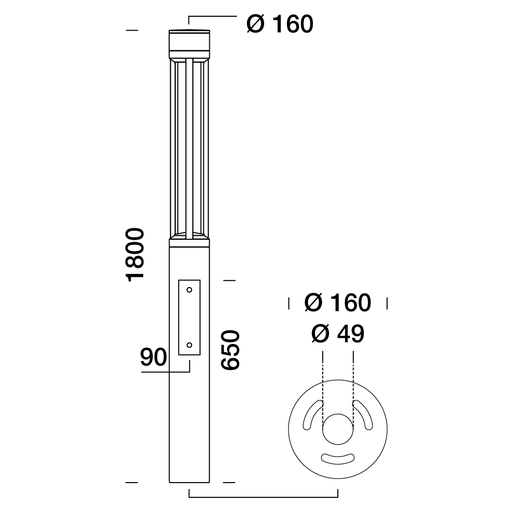 3333612 Мобильный светильник Platek TRIS  TRIS H. 1800 mm - COB LED 3000K - Вид №6