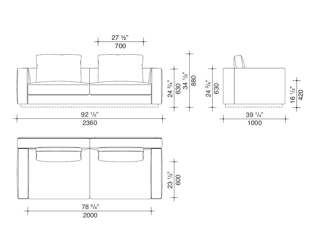Кожаный диван с полуостровом Lema Venise ARCH-00001213 - Вид №4