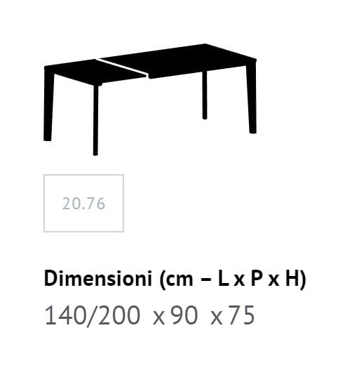 Выдвижной металлический обеденный стол и Супермармо Bontempi Casa ECHO ARCH-00029914 - Вид №10