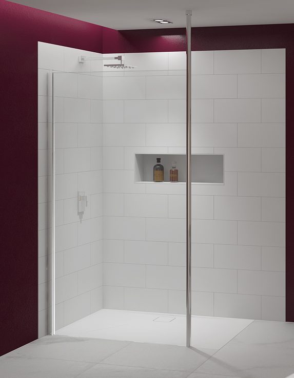 Душевая перегородка MS8SW221 Merlyn 8 Series Хромированный - Вид №3