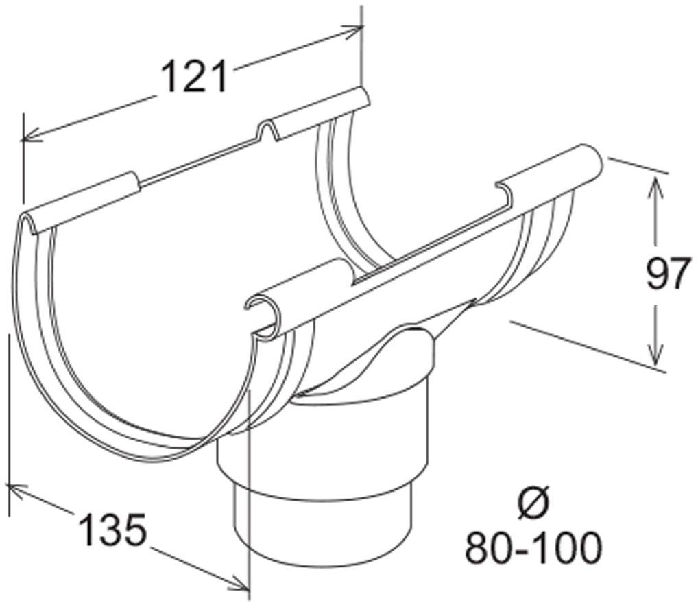First Corporation Соединение с двухсистемным сливом для желоба First plast Gsn145m - Вид №1