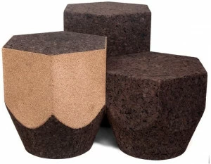 BlackCork Журнальный столик с шестигранной пробкой