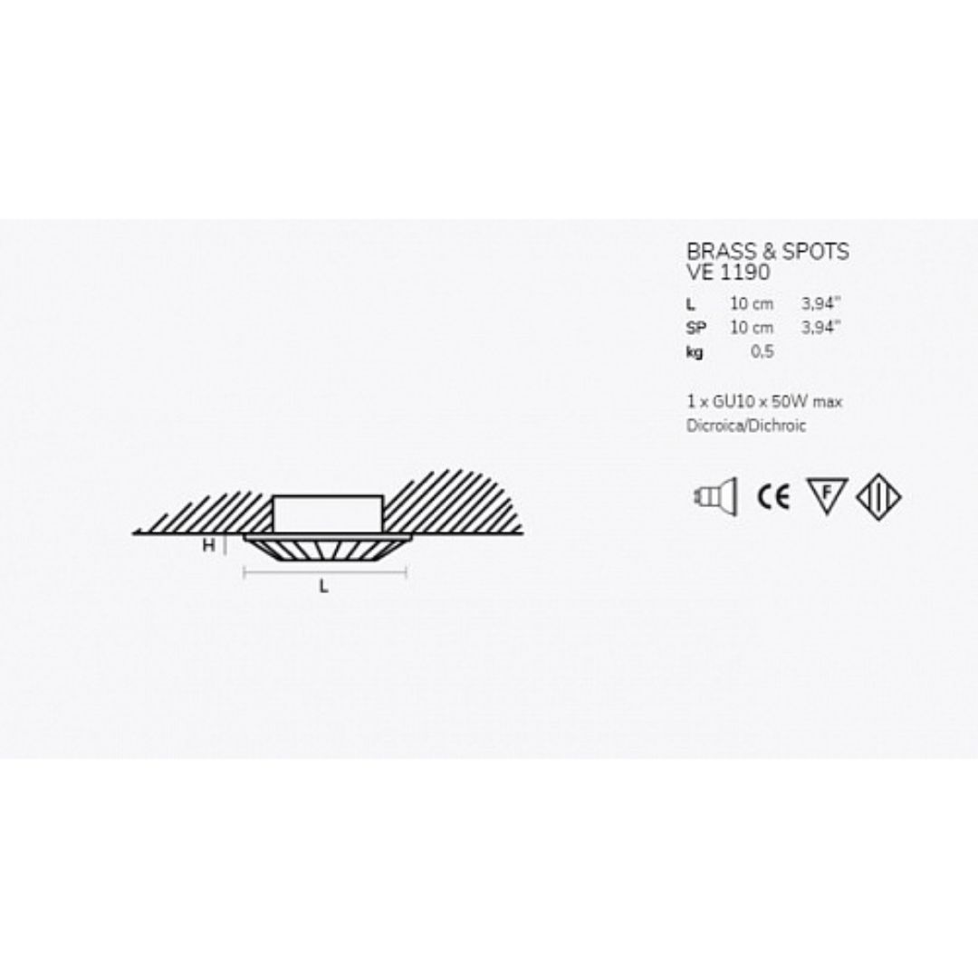 Masiero VE 1190 встраиваемый потолочный ve1190 - Вид №1