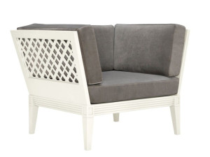 Алюминиевое клубное кресло с подлокотниками