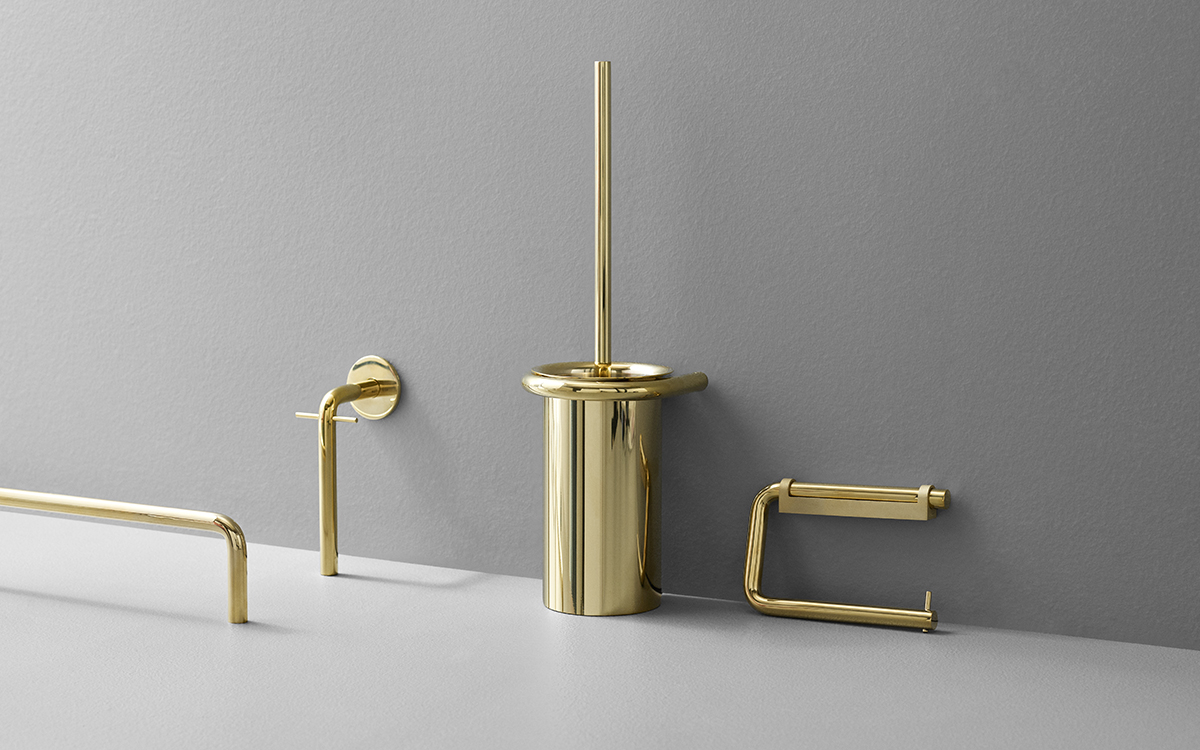 167062P3016 Запасной держатель для рулонов туалетной бумаги - латуньd line Knud Holscher  - Вид №1