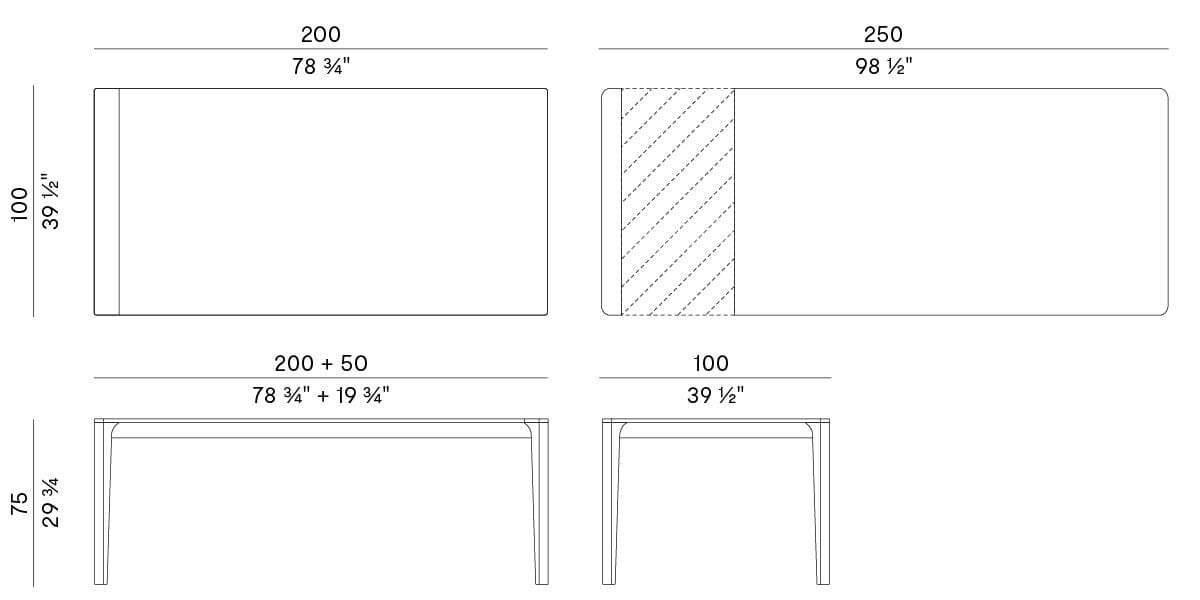 Прямоугольный выдвижной стол Potocco ARCH-00052768 - Вид №2