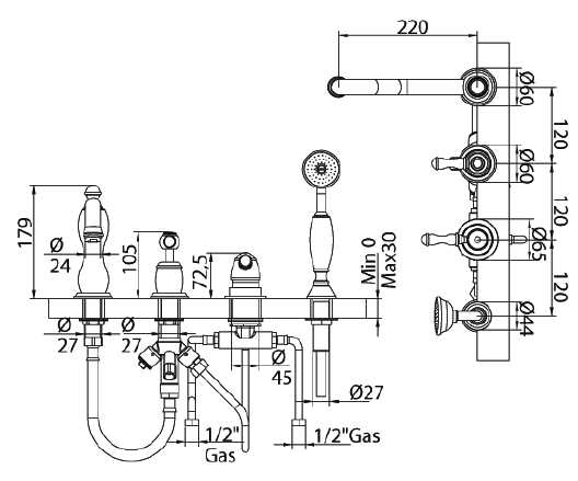 5168400JJ0G Смеситель Bandini Antico Santreyd - Вид №1