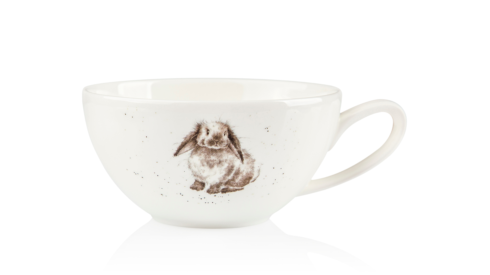 10608160 Royal Worcester Чашка для капучино с блюдцем Royal Worcester "Забавная фауна","Кролик" 220мл Фарфор костяной  - Вид №1