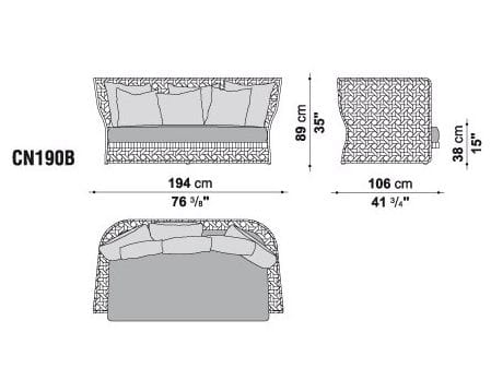 3-местный диван B&B Italia Outdoor Canasta ARCH-00052995 - Вид №4