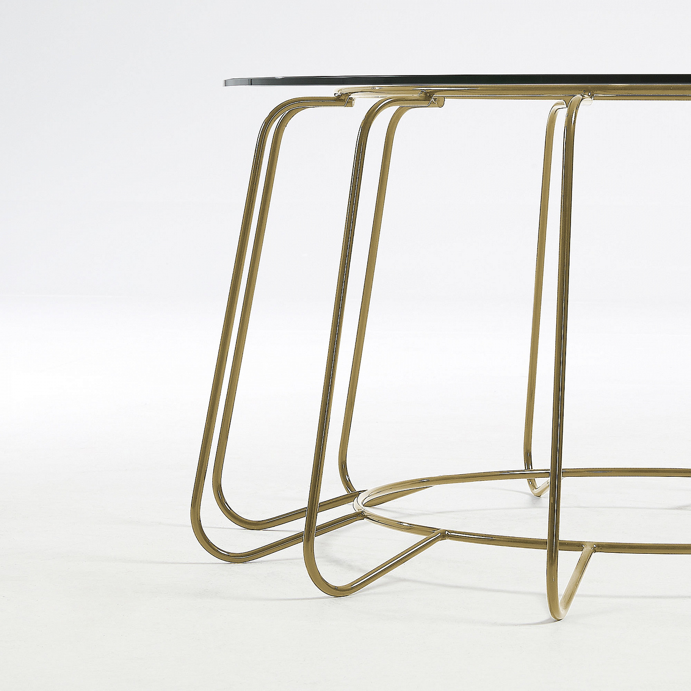 068288 Журнальный столик Ø80 со стеклянной столешницей La Forma Paradigm  - Вид №3