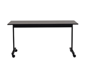 Деревянный прямоугольный стол на колесах