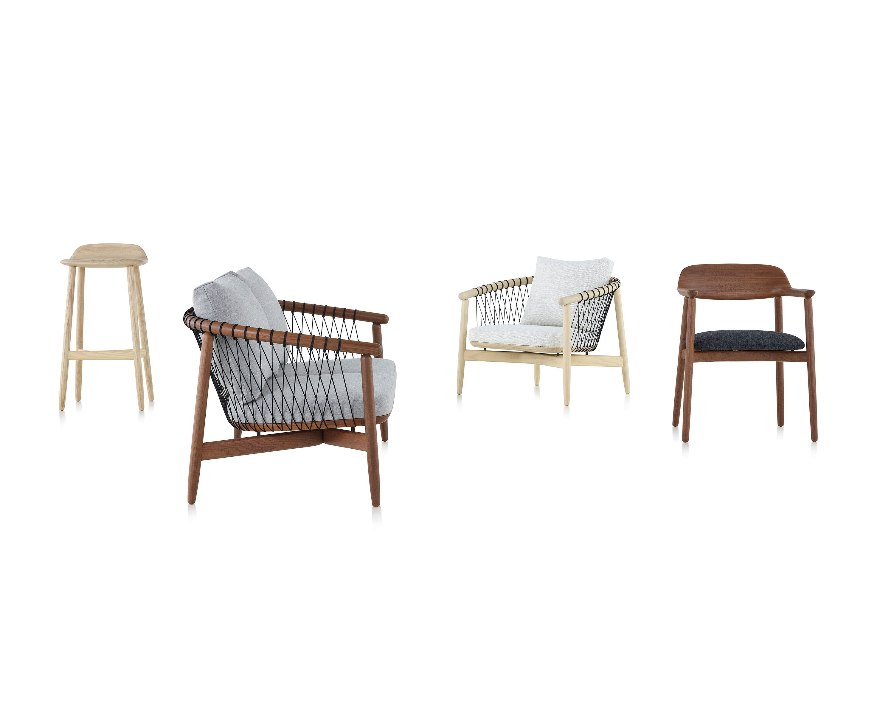 Высокий деревянный барный стул Herman Miller Crosshatch ARCH-00038966 - Вид №5