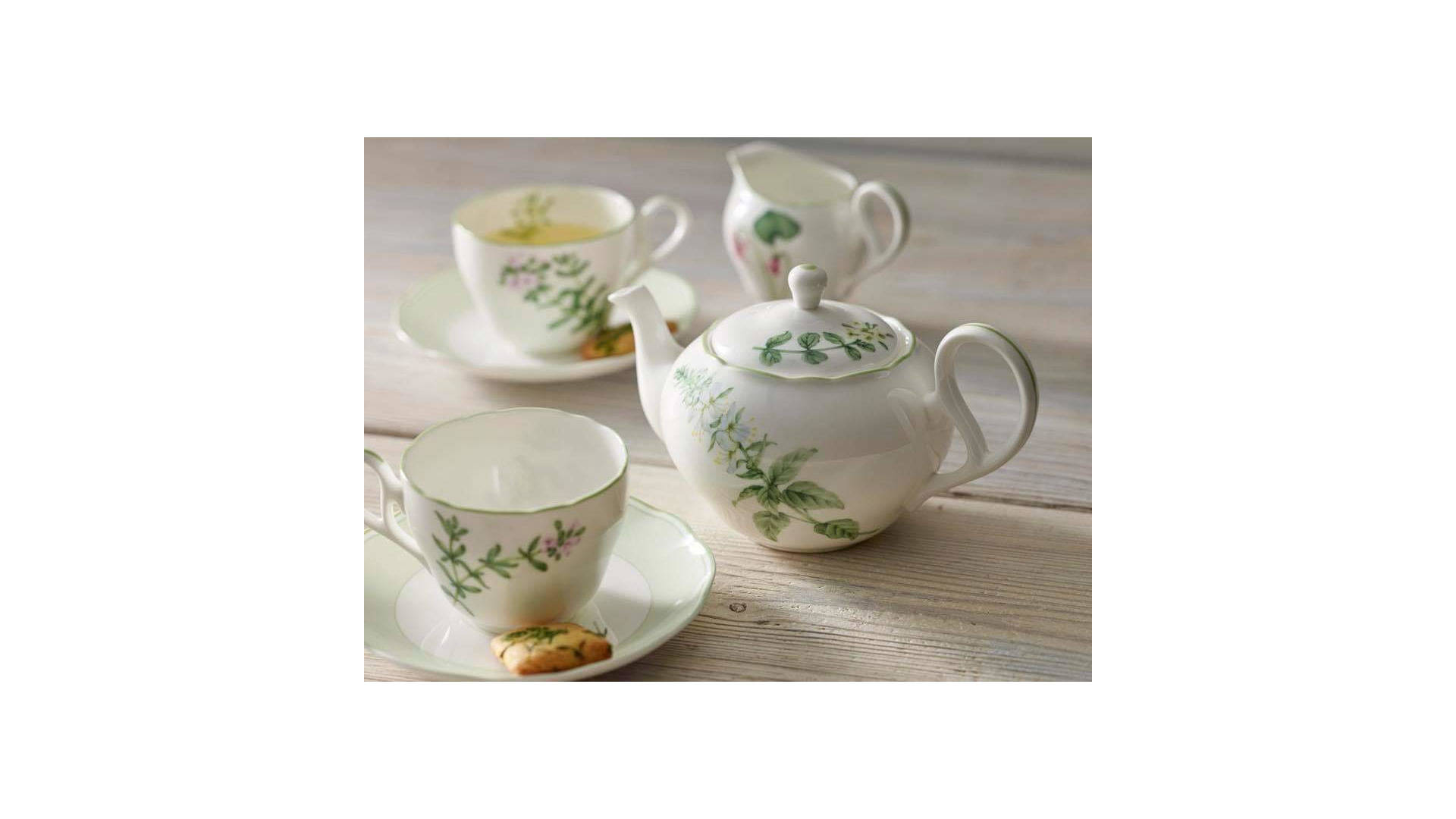 10665528 Noritake Набор из 6 чашек чайных с блюдцами Noritake "Английские травы" 250мл Фарфор костяной  - Вид №2