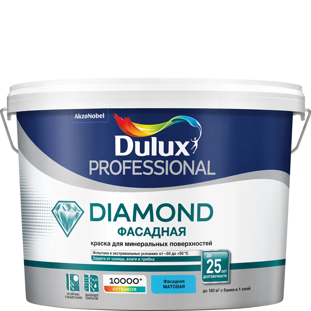 Фасадная краска Dulux Гладкая BW 10 л 13928473 STLM-2191002  - Вид №1
