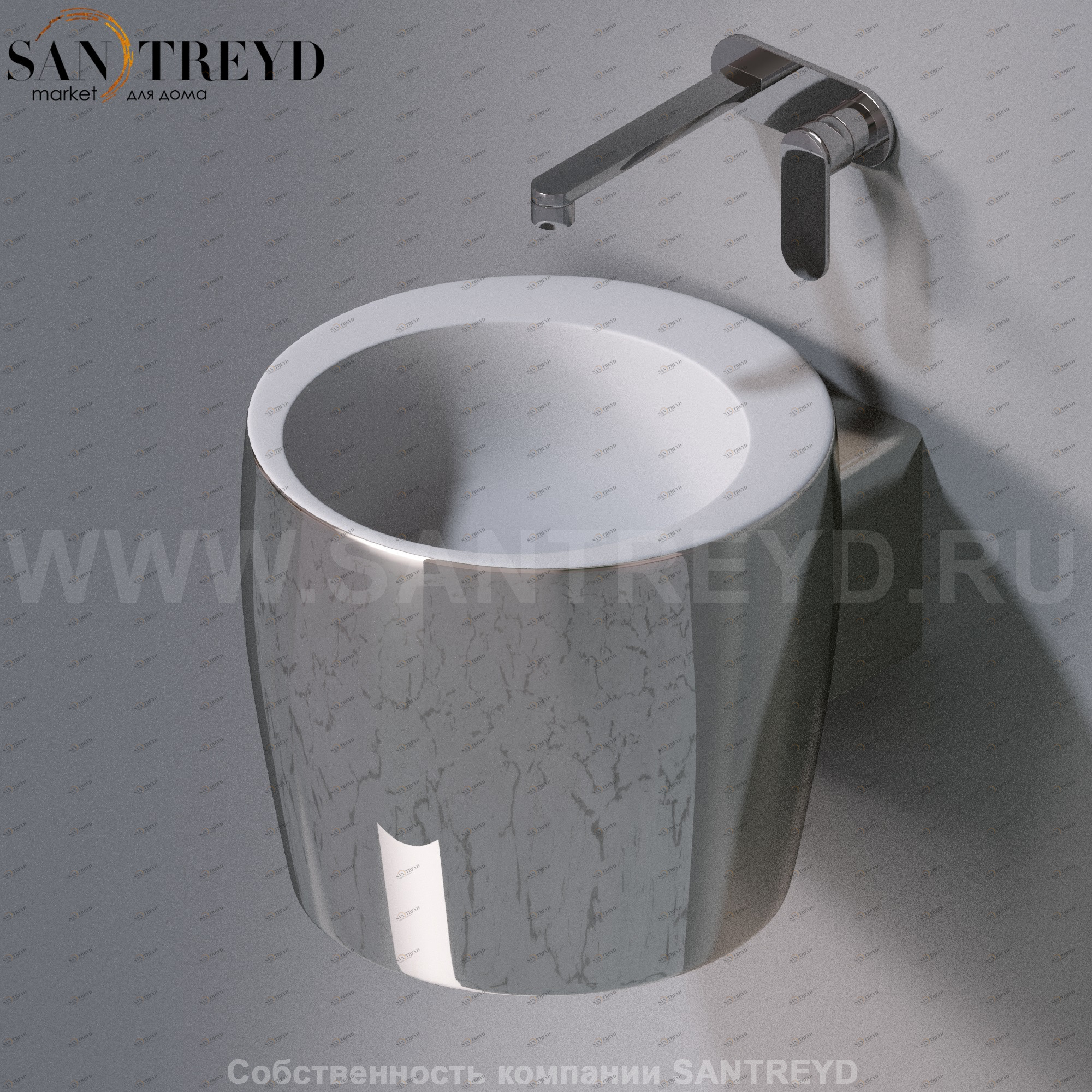 L102T0R0V1.251 Подвесная раковина настенная круглая A. e T. Italia SPOT AeT ITALIA TOTEM