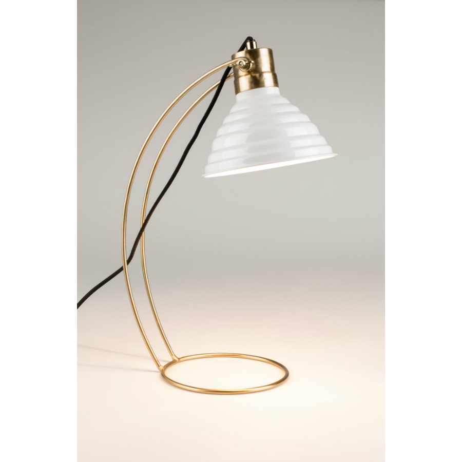 Лампа настольная Curly, белая White Label Living 5200056 - Вид №2