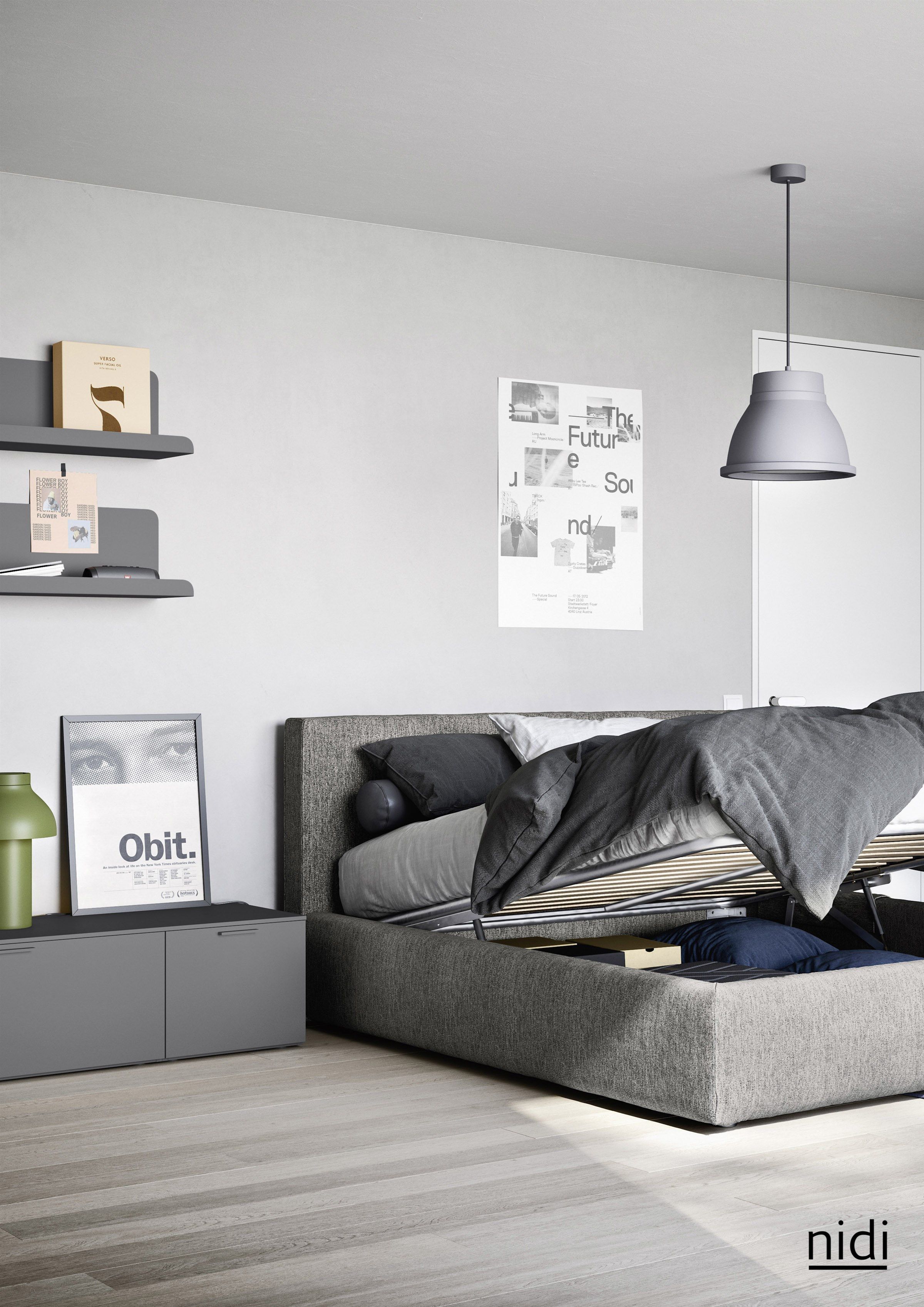 Мягкая двуспальная кровать Nidi WIND ARCH-00102255 - Вид №4