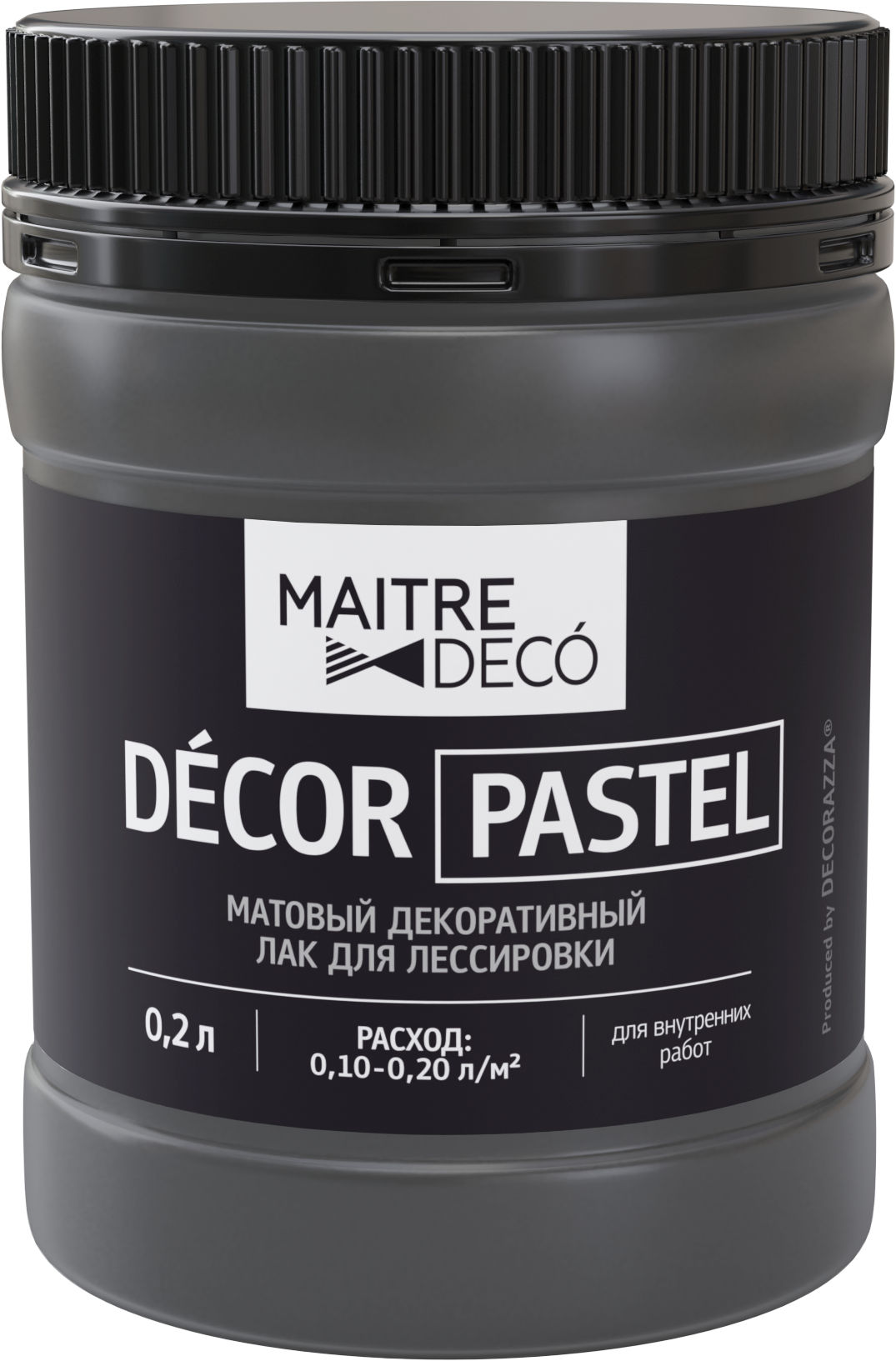 83840137 Лак матовый Décor Pastel 0.2 л цвет серый STLM-0044899 MAITRE DECO