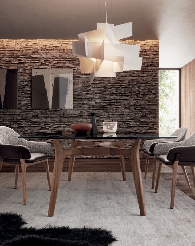 Мягкий стул из кожи и ткани с подлокотниками i 4 Mariani LIV ARCH-00023109 - Вид №7