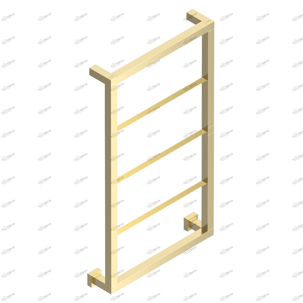 B6B-TWS5E Полотенцесушитель Современный квадратный, 5 перекладин, 520 мм x 910 мм, электрический Thg-paris Sèche-serviettes Contemporain Матовое золото B6B-TWS5E CAT.F