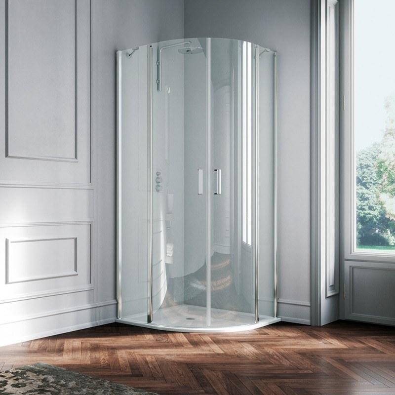 Samo Полукруглая угловая душевая кабина из закаленного стекла Classica sun-id-1346504 - Вид №1