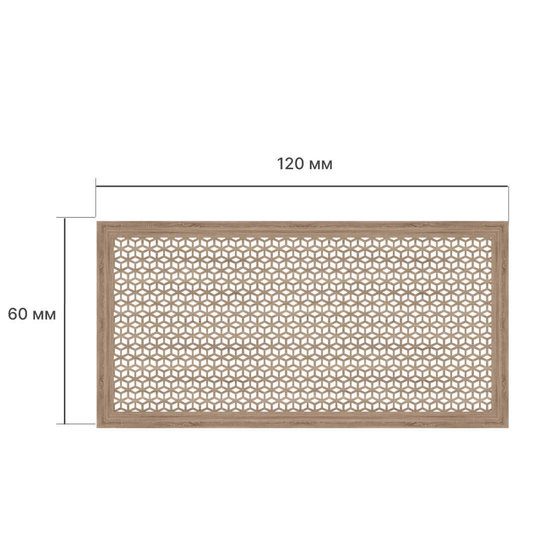 Экран для радиатора 120х60 см Илона дуб винтаж STELLA Standart STSR-1157 - Вид №2