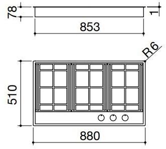 Barazza Газовая плита из нержавеющей стали Lab evolution 1ple2d - Вид №5