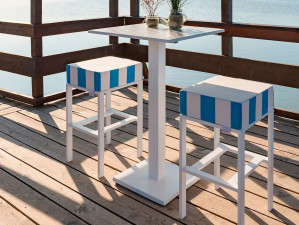 Алюминиевый высокий квадратный садовый стол