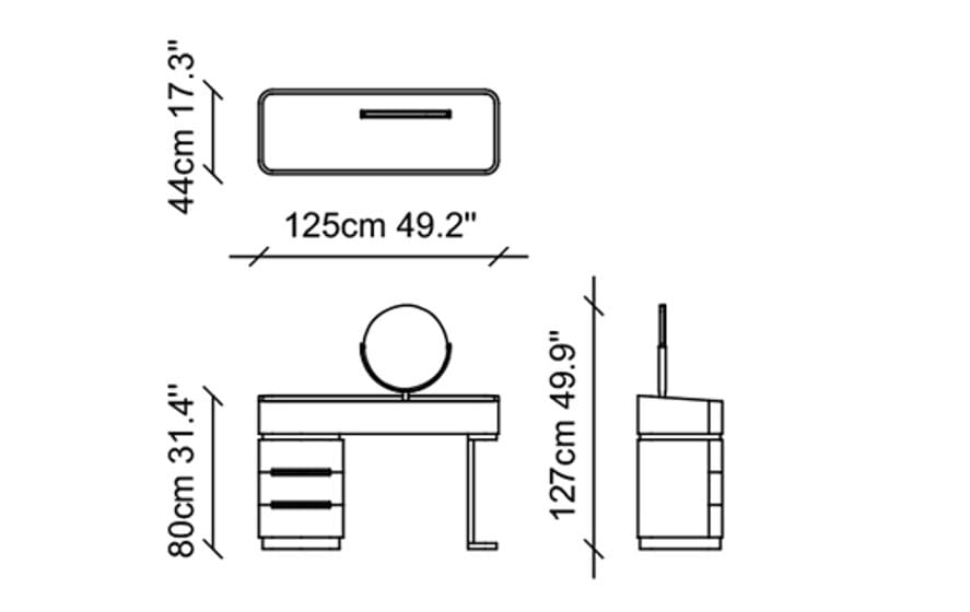 Деревянный туалетный столик NDESIGN Tawny ARCH-00092457 - Вид №4