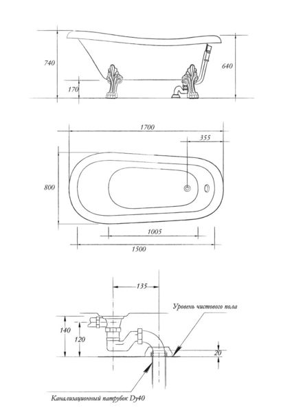 24624 Ванна из литьевого мрамора Migliore Bella - Вид №3