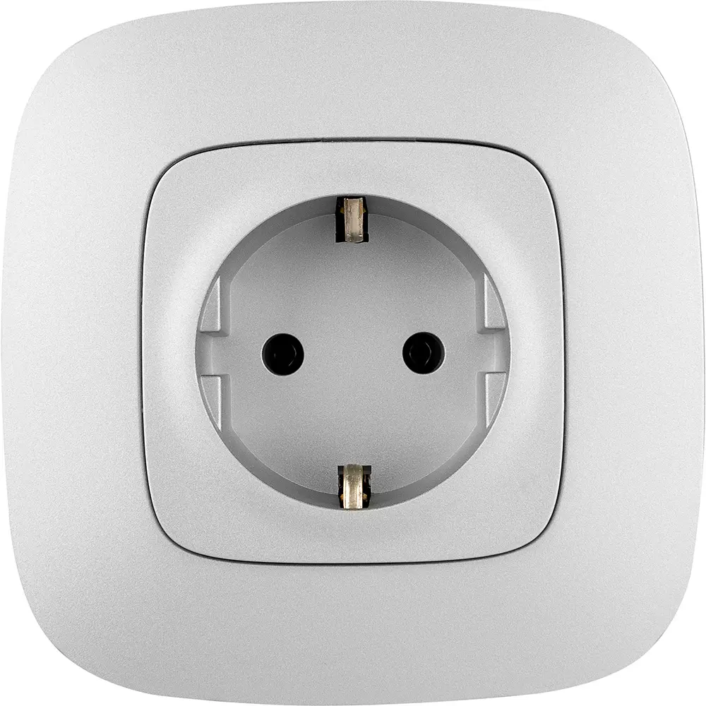 Розетка Legrand VLN-A 2 контакта с заземлением цвет алюминий 82169364 STLM-2055824 Valena Allure - Вид №5