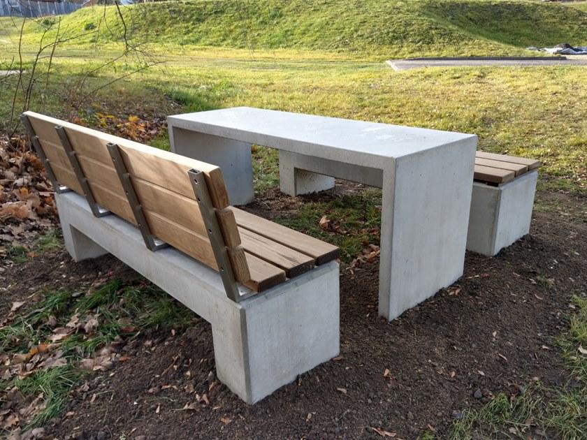 CO33 Бетонная скамья со спинкой Angulus sun-id-1348950 - Вид №5