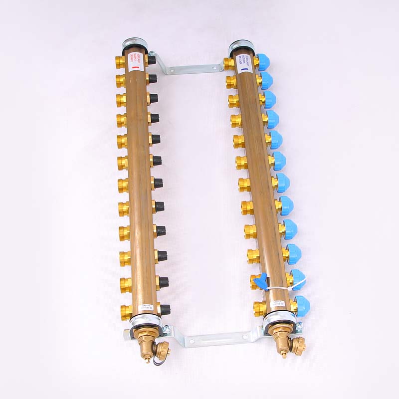 Коллекторная группа HKV с регулировочными и термостатическими вентилями WATTS Ind 1"x3/4"ЕК 12 выходов 10004192 - Вид №1