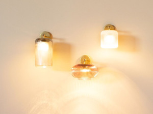 Светодиодный настенный светильник из латуни и стекла