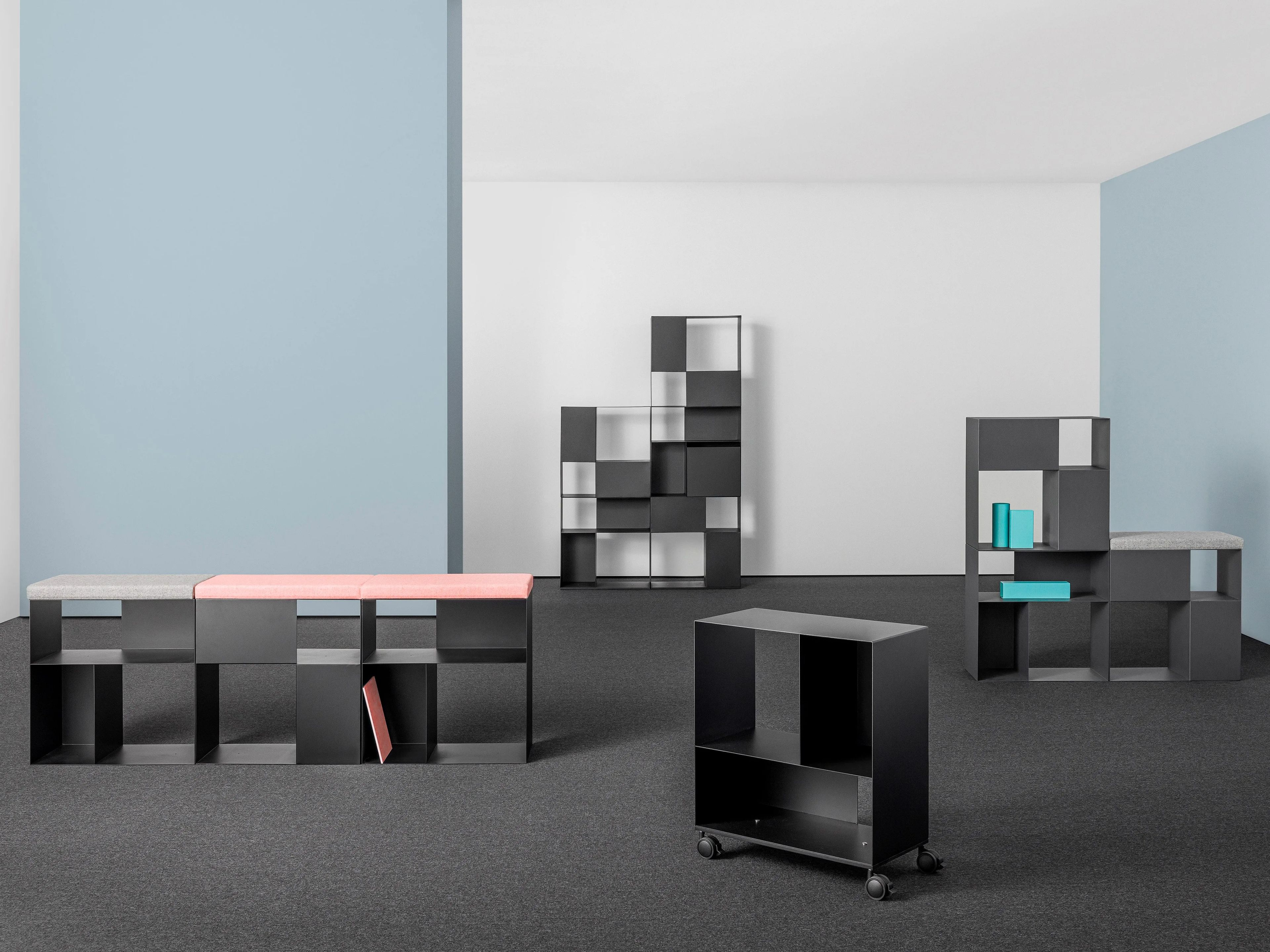 Модульный металлический книжный шкаф Mara B302 ARCH-00091011 - Вид №2