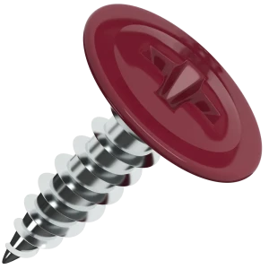 Саморезы с пресс-шайбой STANDERS RAL3005 красныеные с острым наконечником, 4.2x16, RAL3005 82182200 STLM-2137529