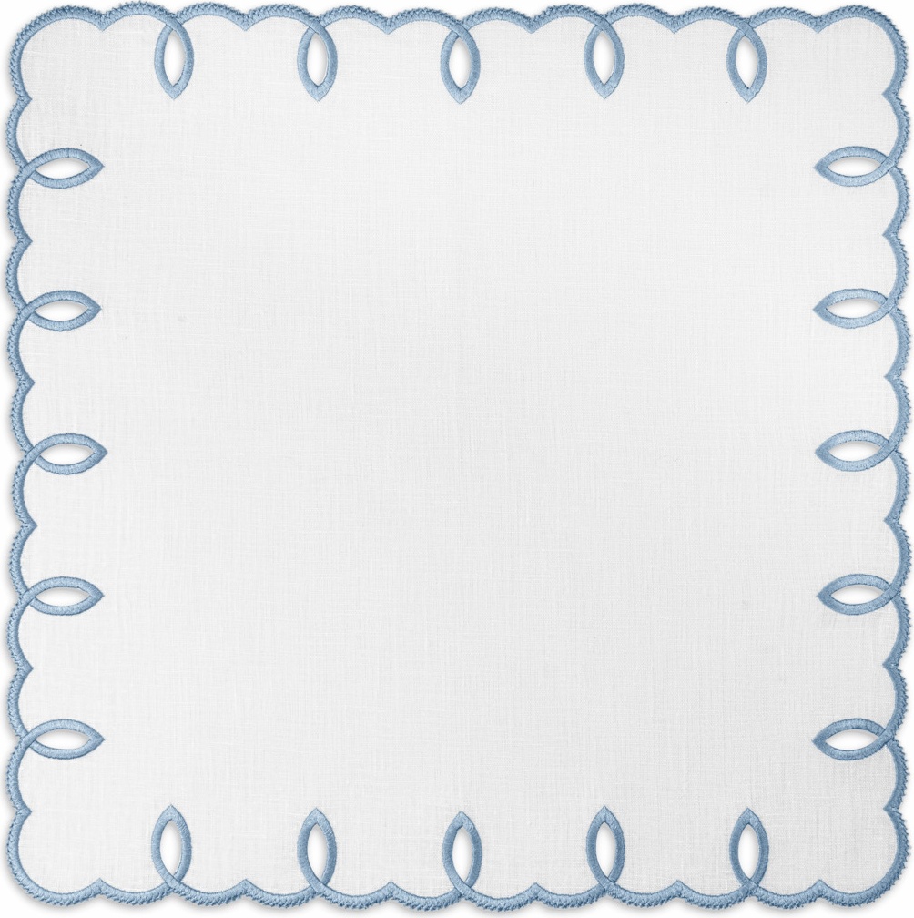 10677602 Truffle Bee Набор плейсматов-салфеток Truffle Bee Etretat 43см, 2шт, бело-голубой, лен Ткань 