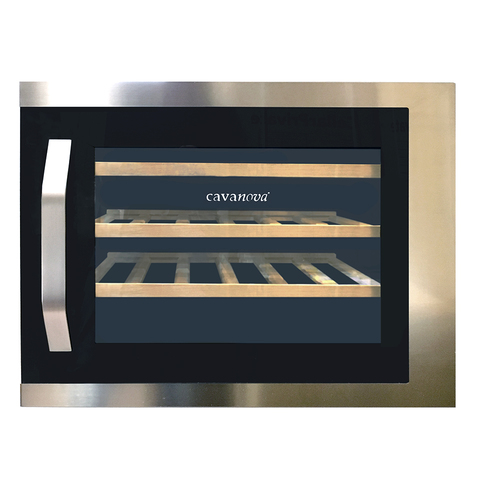 1148002 Встраиваемый винный шкаф Cavanova CV024-KT серебристый, черный STDN-0013408