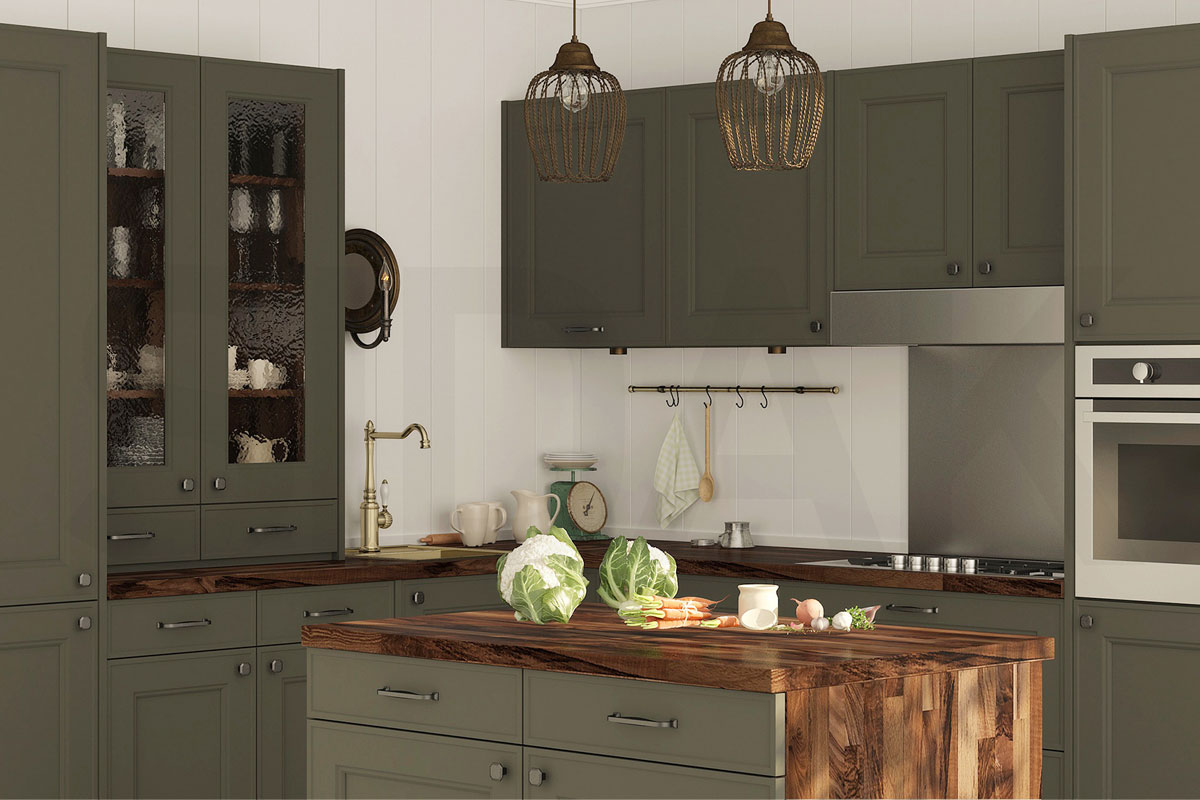 Фасады для кухни Модерн Фрезеровка «Николь» Венге №101 SIDAK SIST2945-6444 - Вид №1