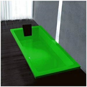 Ванна Gruppo treesse Quadra 170 V0720-DX-ZE зелёная прямоугольная встроенная правая