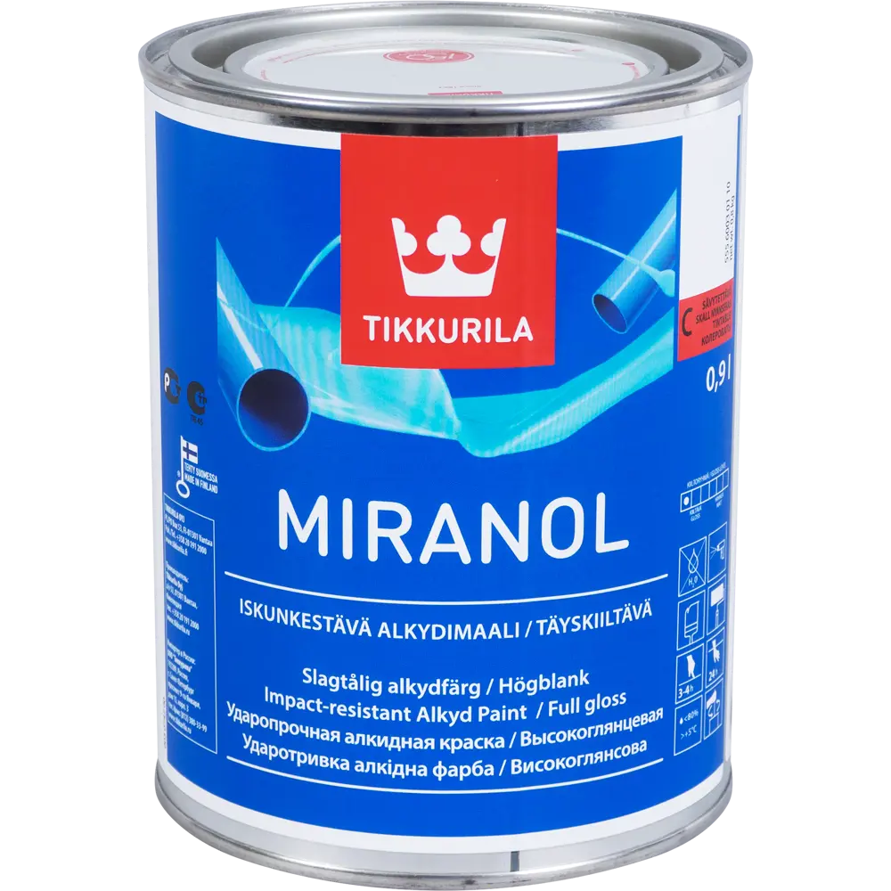 Эмаль для колеровки Тиккурила Миранол тикс прозрачная база С 0.9л Tikkurila STLM-2006720 - Вид №1