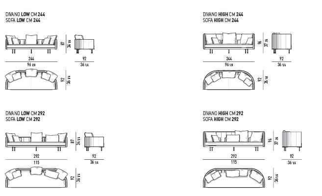 Ткань диван Minotti Torii ARCH-00100950 - Вид №5